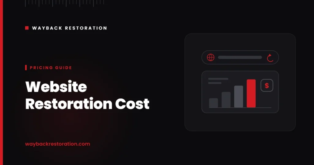 Website restoration cost guide with price comparison chart
